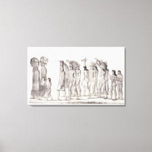 Festive Procession of the Tecunas, from 'Travels i Canvas Print