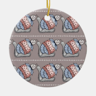 Festive pudding ceramic tree decoration