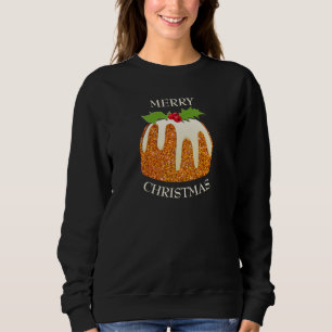 Festive Pudding   GLITTER SPARKLE   Ugly Christmas Sweatshirt