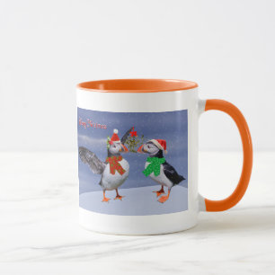 Festive Puffins Mug