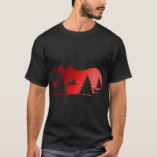 Festive Pug Christmas Scene: Enchanted Winter Fore T-Shirt