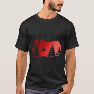 Festive Pug Christmas Scene: Enchanted Winter Fore T-Shirt
