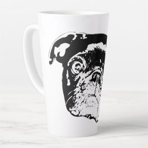 Festive Pug Morning Cheer Latte Mug