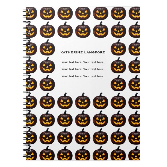 Festive Pumpkin Halloween Notebook (Front)