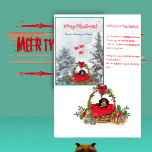 Festive Puppy Holiday Greeting - Merry Christmas Card