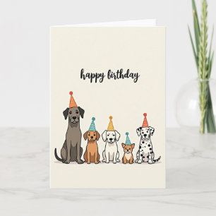 Festive Pups Birthday Card