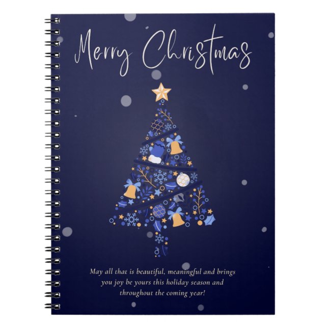 Festive Purple Christmas Cheer Notebook (Front)