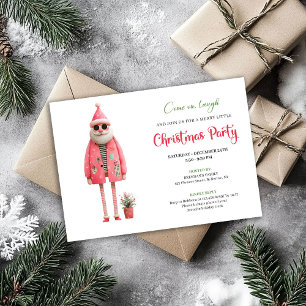 Festive Quirky Santa Printable Christmas Invites
