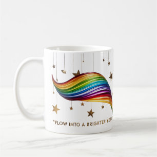 Festive Rainbow Quilling Holly Abstract Classic Coffee Mug