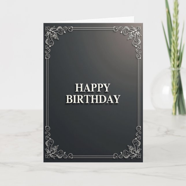 Festive Raised Birthday Card (Front)