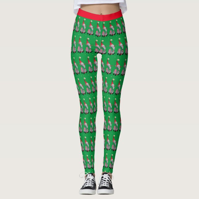 Festive Rats Christmas Leggings (Front)
