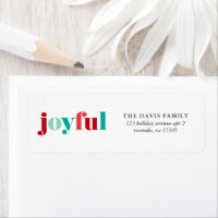Festive Red and Green "Joyful" Christmas