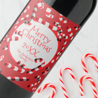 Festive Red and White Candy Canes Christmas