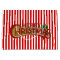 Festive Red and White Striped Christmas Gift Bag
