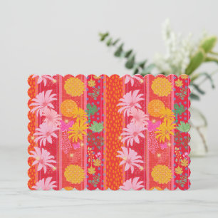 Festive red blank back invitation cards