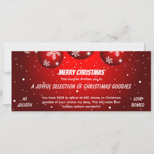 Festive Red Christmas Gift Voucher