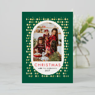 Festive Red Custom Family Photo Christmas
