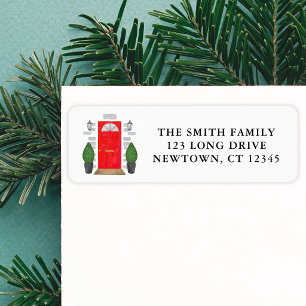 Festive Red Door Return Address