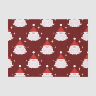 Festive Red Gonk Christmas Gnomes Nordic Tissue Paper