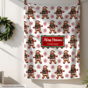 Festive Red Green Blanket Gift with Your Name 🎁