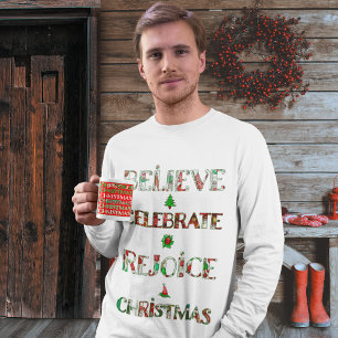 Festive Red Green Christmas Typography Sweatshirt