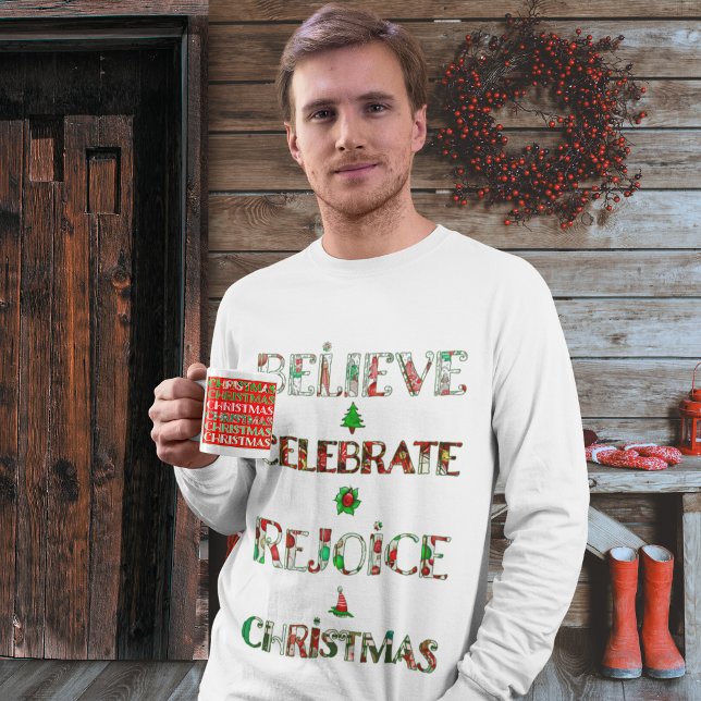 Festive Red Green Christmas Typography Sweatshirt (Creator Uploaded)