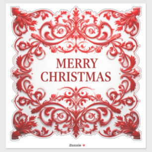 🌸 Festive Red Ornament Holiday Sticker 🌸