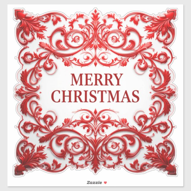 🌸 Festive Red Ornament Holiday Sticker 🌸 (Sheet)