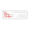 Festive Red Script Merry Christmas Return Address