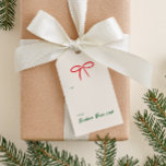 Festive Red Simple Bow Blank Gift Tag<br><div class="desc">A simple and sweet hand-drawn bow in festive cherry red with forest green text gives this fill-in style blank gift tag a feminine but sophisticated vibe and makes holiday gift giving a breeze. These tags are perfect addition to your gift wrapping supplies and on-trend for winter birthdays, holiday celebrations and...</div>