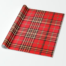 Festive  Red Tartan Wrapping Paper
