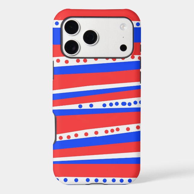 Festive Red White Blue Phone Case (Back)