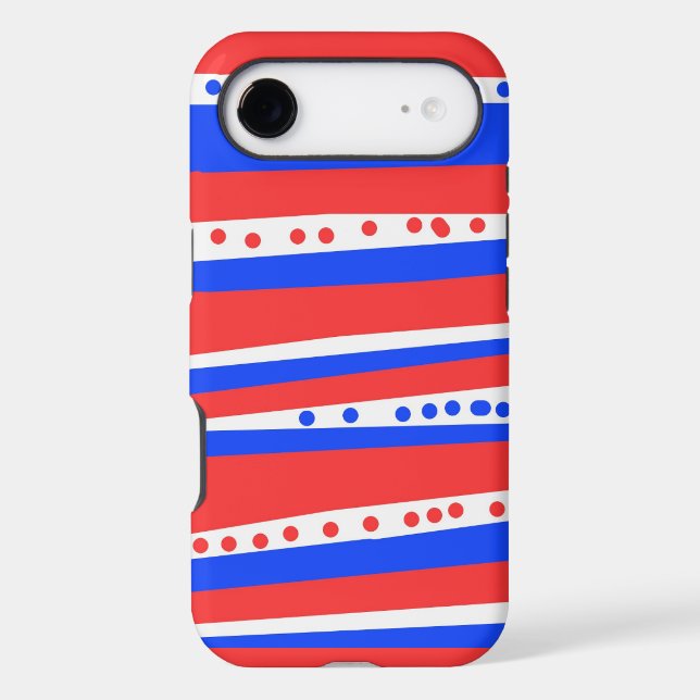 Festive Red White Blue Phone Case (Back)