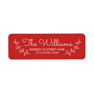 Festive Red with White Laurels