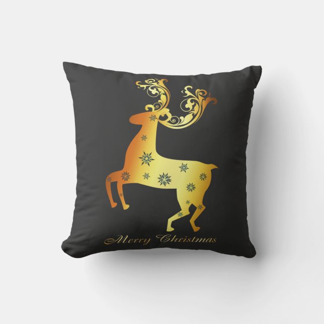 Festive Reindeer Christmas - Perfect for Holiday C Cushion (Front)