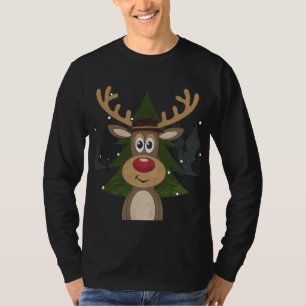 Festive Reindeer in a Winter Wonderland T-Shirt