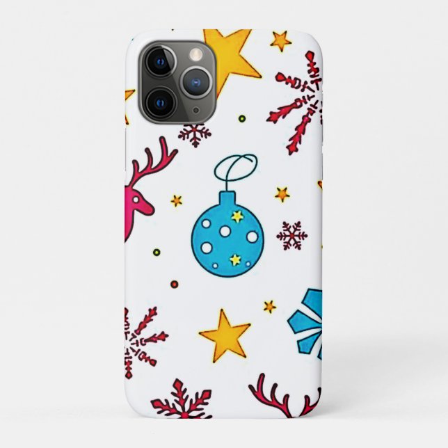 Festive Reindeer Magic Pattern Design Case-Mate iPhone Case (Back)