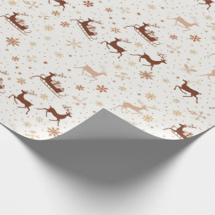 Festive Reindeer/Sleigh Christmas Wrapping Paper