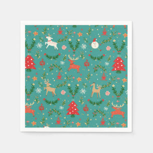 Festive Reindeer Wonderland Napkin