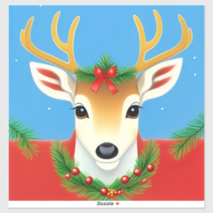 🎄 Festive Reindeer Wreath ❄️Holiday Christmas