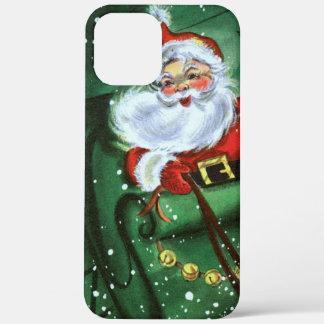 festive retro vintage Christmas Santa iPhone 12 Pro Max Case