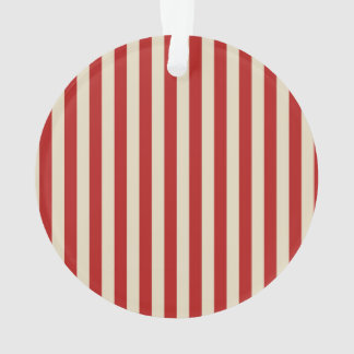 Festive Retro Vintage Vertical PopCorn Stripes Ornament