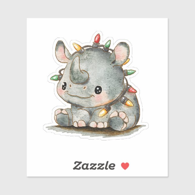 Festive Rhino (Sheet)