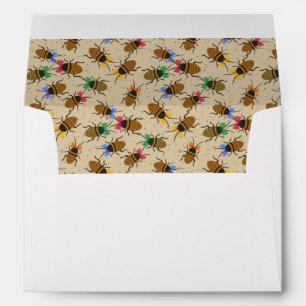 Festive Roaches with Bows Christmas  Envelope