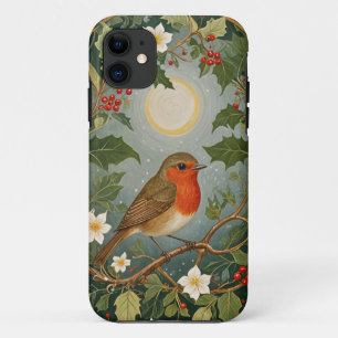 Festive Robin and Holly Case-Mate iPhone Case