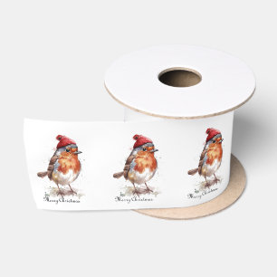 Festive Robin Cottage Christmas Crafts Satin Ribbon