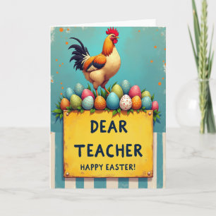 Festive Rooster Springtime Card