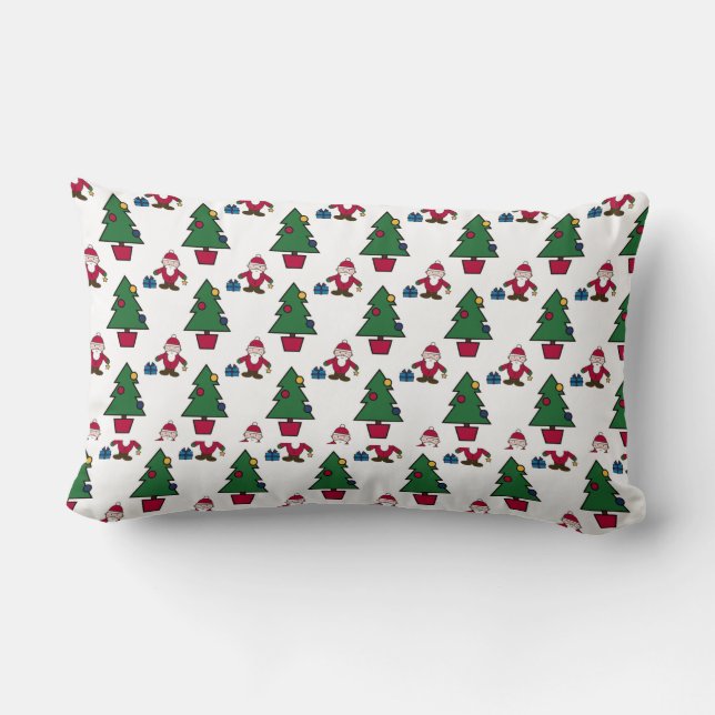 Festive Santa Christmas Throw Pillow | Cosy (Back)