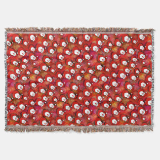 Festive Santa Claus Pattern Throw Blanket