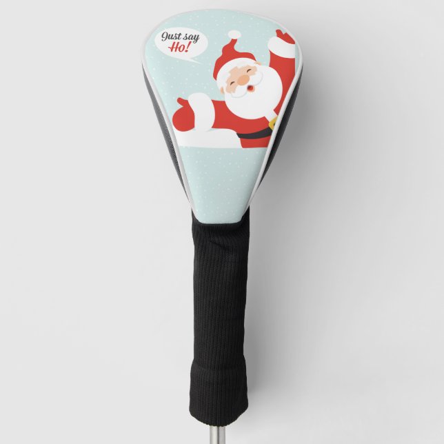 Festive Santa Golf Gift for Dad & Grandpa Head Cover (Front)